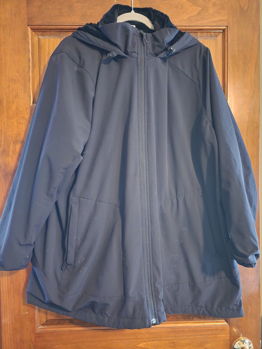Duluth Trading Co 4X Black Hooded Lightweight Hooded Parka